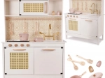 Dřevěná dětská kuchyňka mdf retro boho 100 cm s příslušenstvím