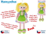 Mluvící a zpívající látková panenka Nanynka 50 cm