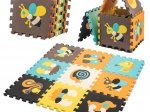 Pěnová vzdělávací podložka puzzle zvířátka 85 × 85 cm, 9 dílů