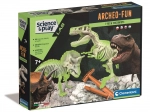Clementoni Science & Play ArcheoFun: T‑Rex a Triceratops – vykopávací sada se svítícími kostrami