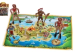 Figurky indiáni a kovbojové s mapou 6 cm (plast)