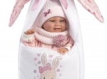 Llorens New Born holčička – realistická panenka miminko s celovinylovým tělem 40 cm