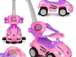 Dětské odrážedlo 3v1 Deluxe s řídítky a hudebním panelem - růžové