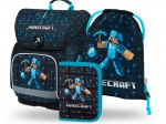 Školní set BAAGL ERGO MINECRAFT Blue Axe – aktovka, penál a sáček