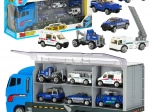 Transportní kamion s policejními autíčky
