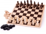Bigjigs Toys dřevěné šachy a dáma