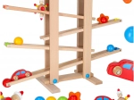 Dřevěný kuličkový dráhový set montessori XXL