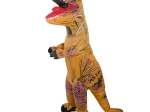 Nafukovací kostým dinosaurus T‑REX, hnědý, pro výšku 150–190 cm