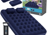 Bestway nafukovací matrace z veluru Queen 203 × 152 cm s pumpou a polštáři