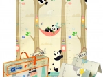 Velká skládací pěnová vzdělávací podložka XPE 120 × 180 cm – zvířátka panda