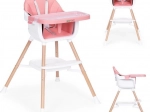 Dětská jídelní židlička 2 v 1, růžová, ECOTOYS