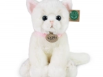 Rappa Plyšová bílá kočka s růžovým obojkem