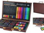 Malířská sada 81 dílů v dřevěném kufříku