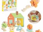 Classic World Montessori dřevěné navlékání klíče a dveře 11 ks