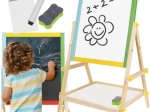 Dřevěná oboustranná otočná magnetická tabule pro děti KRUZZEL