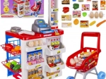 dětský supermarket se skenerem, váhou a nákupním vozíkem