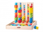 Dřevěné korálky na tyčích – sada pro procvičování sekvencí