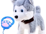 Interaktivní plyšový husky se smyčkou a zvuky