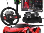 RC sportovní auto s volantem, pedály a semaforem 1:16