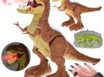RC dinosaurus ovládaný gesty a dálkovým ovladačem, světla, zvuky a pára