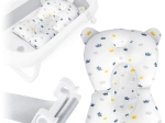 Polštářek do dětské vaničky RICOKIDS – rychleschnoucí ergonomická vložka, bílo‑modrá