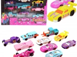 sada kovových autíček pro dívky – 10 ks