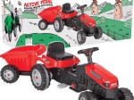 Pilsan šlapací traktor s přívěsem – červený