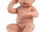 Llorens New Born holčička – realistická panenka s celovinylovým tělem 43 cm
