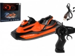 Oranžový plastový motorový skútr/člun RC, 22 cm, 2,4 GHz