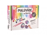 Malování na kameny svítící ve tmě – kreativní sada s barvami a štětci