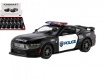 kovový model auta Ford Mustang Dark Horse Police 2024 1:38 se zpětným natažením, 13 cm