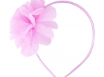 Dívčí čelenka s růžovým květem