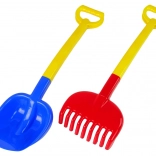 Sada na písek lopata a hrábě velké dvoubarevné