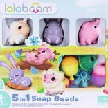 Stavebnice Lalaboom Spojovací korále Zvířátka z farmy