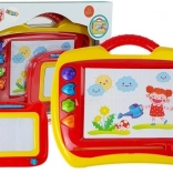 magnetická kreslicí tabule znikopis – sada 2 ks, červeno‑žlutá