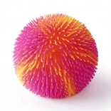Střapatý duhový míč se světlem - oranžovo růžový