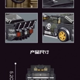 Stavebnice sportovní auto černé 414 dílků