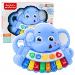 Interaktivní pianinko Słonik Modrý – Melodie, Stupnice, Zvuky zvířat