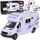 Bílý Karavan se světly a zvuky