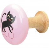 Dřevěné věšáčky Kočička a Červený ornament