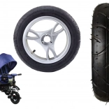 Přední plastové kolo s nafukovací gumovou pneumatikou pro PRO700