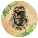 Papírové talíře s dinosaury 22,5 cm, 6 ks