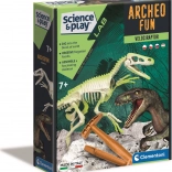 Clementoni Science & Play ArcheoFun: svítící kostra velociraptora