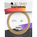 filament marble pro 3d pera a 3d tisk – zlatý, 1,75 mm, 15 m