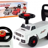 Dětské odrážedlo s opěrkou a klaksonem bílé