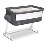 Postýlka přistavná Lionelo Theo tmavě šedá