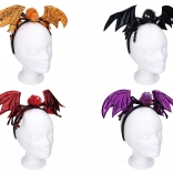 Karnevalová čelenka s ušima a ozdobou pavouka