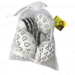 Dekorační plastová vajíčka černobílá 4x6 cm