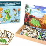 Vzdělávací magnetické puzzle s dinosaury