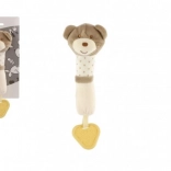 Hračka se zvukem – karamelový medvídek 17 cm